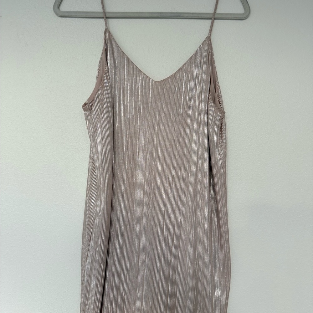 Bershka Elegant Metallic Dress